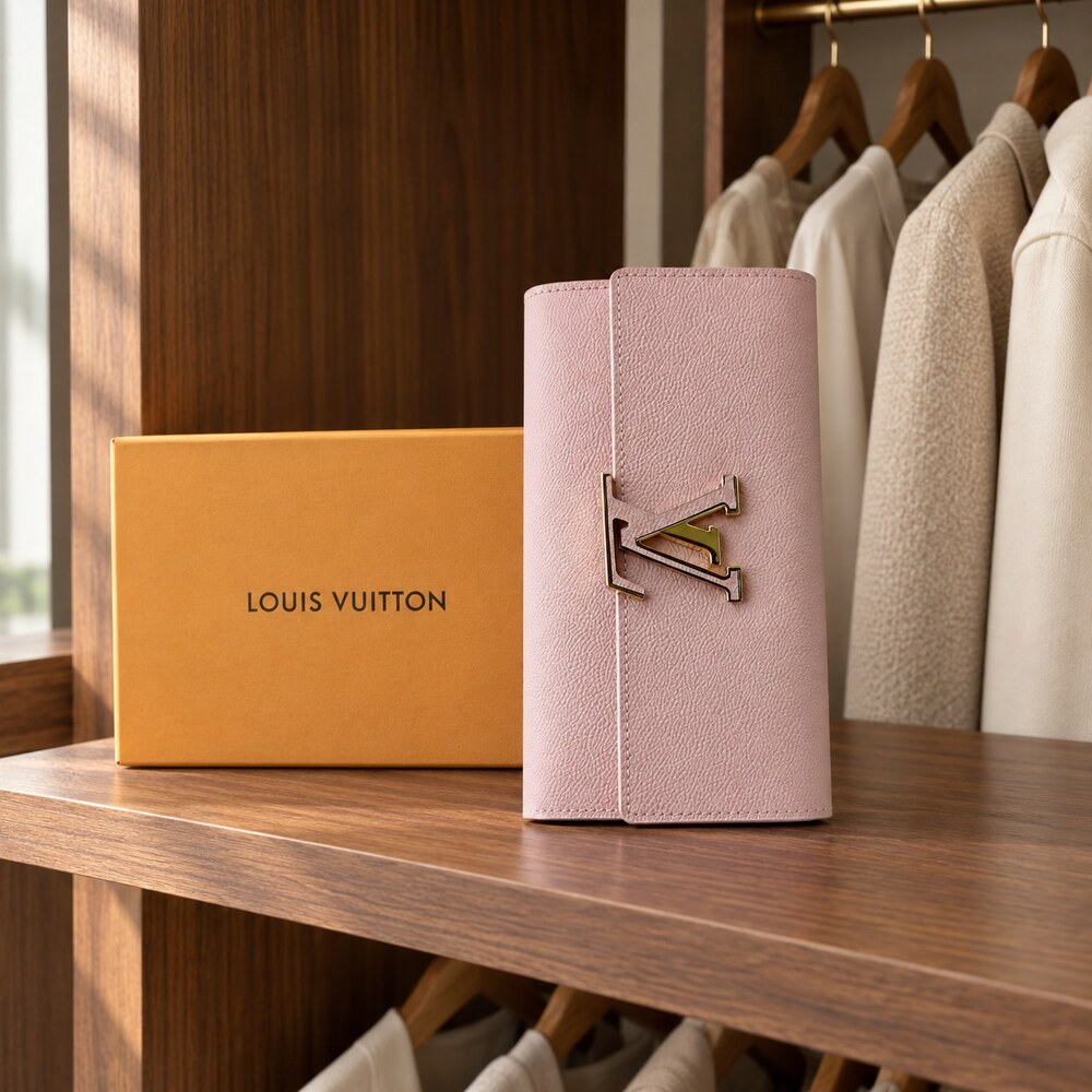 Louis Vuitton Capucines Long Wallet Rose Pink Leather - Picture 4 of 6
